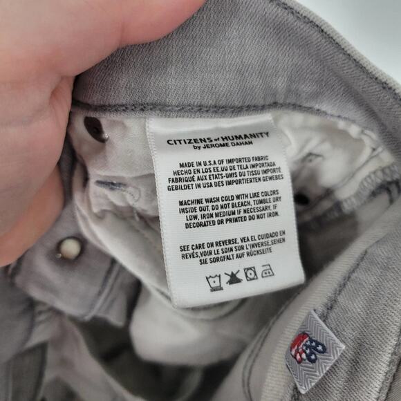 Citizens of Humanity Grey Wash Mid Rise Straight Jeans 29 - Picture 10 of 11